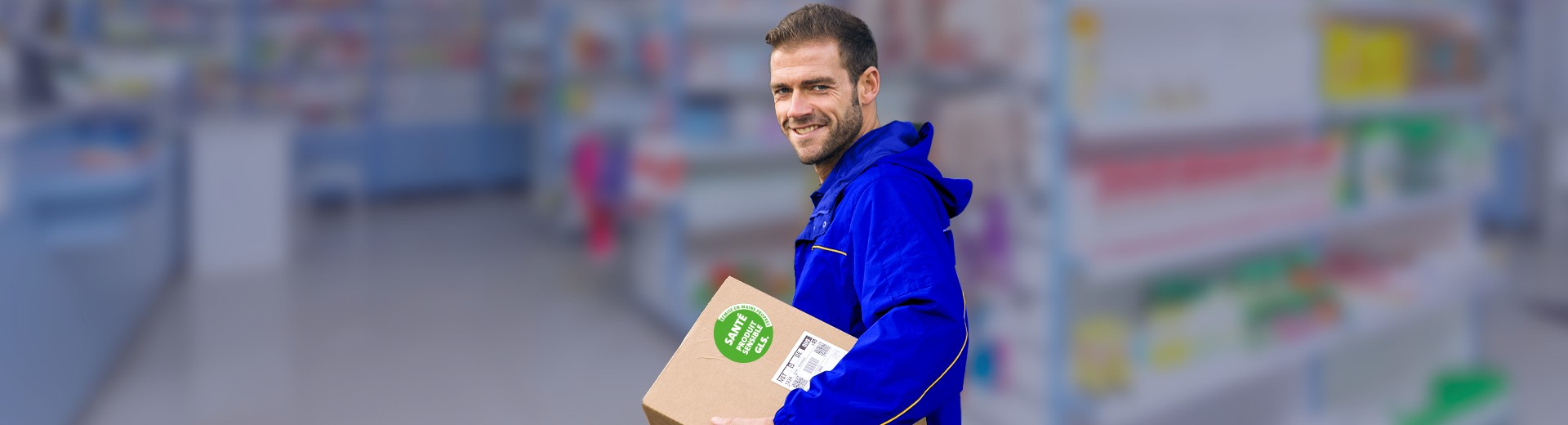 Chauffeur GLS France colis médicaments label vert santé produit sensible