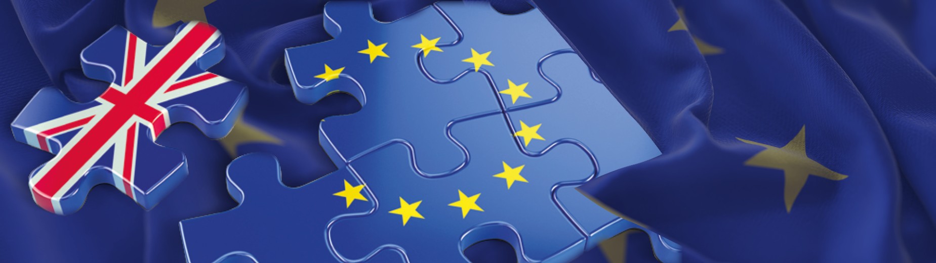 Brexit puzzle drapeau europe avec pièce drapeau royaume uni détachée