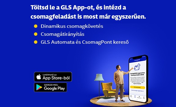 GLS Applikáció csomagfeladáshoz, csomag nyomon követéshez.